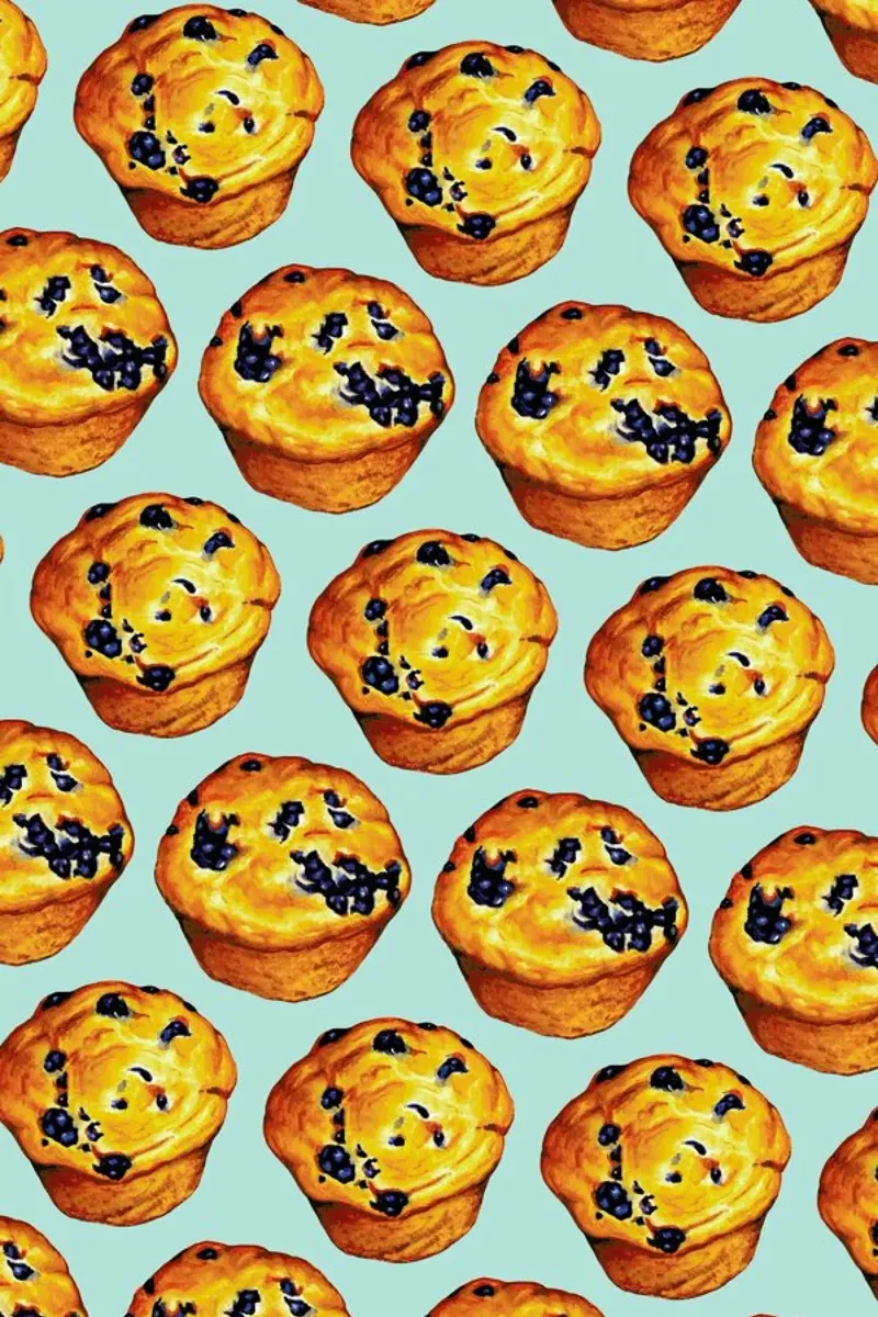 Blueberry Muffin Pattern pellicola backlit da Kelly Gilleran