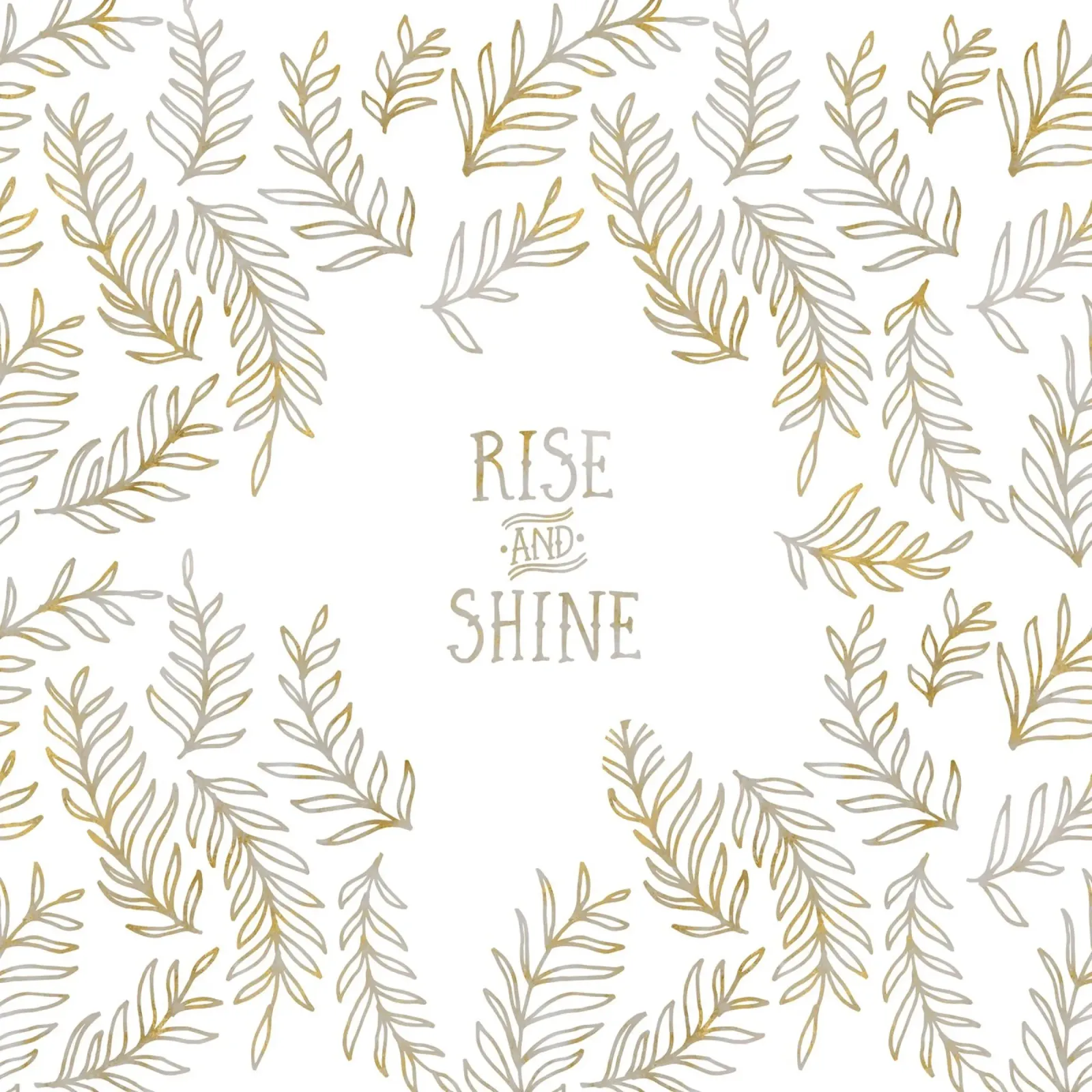 Grafik RISE & SHINE Leinwand mit Schattenfugenrahmen von Melanie Viola