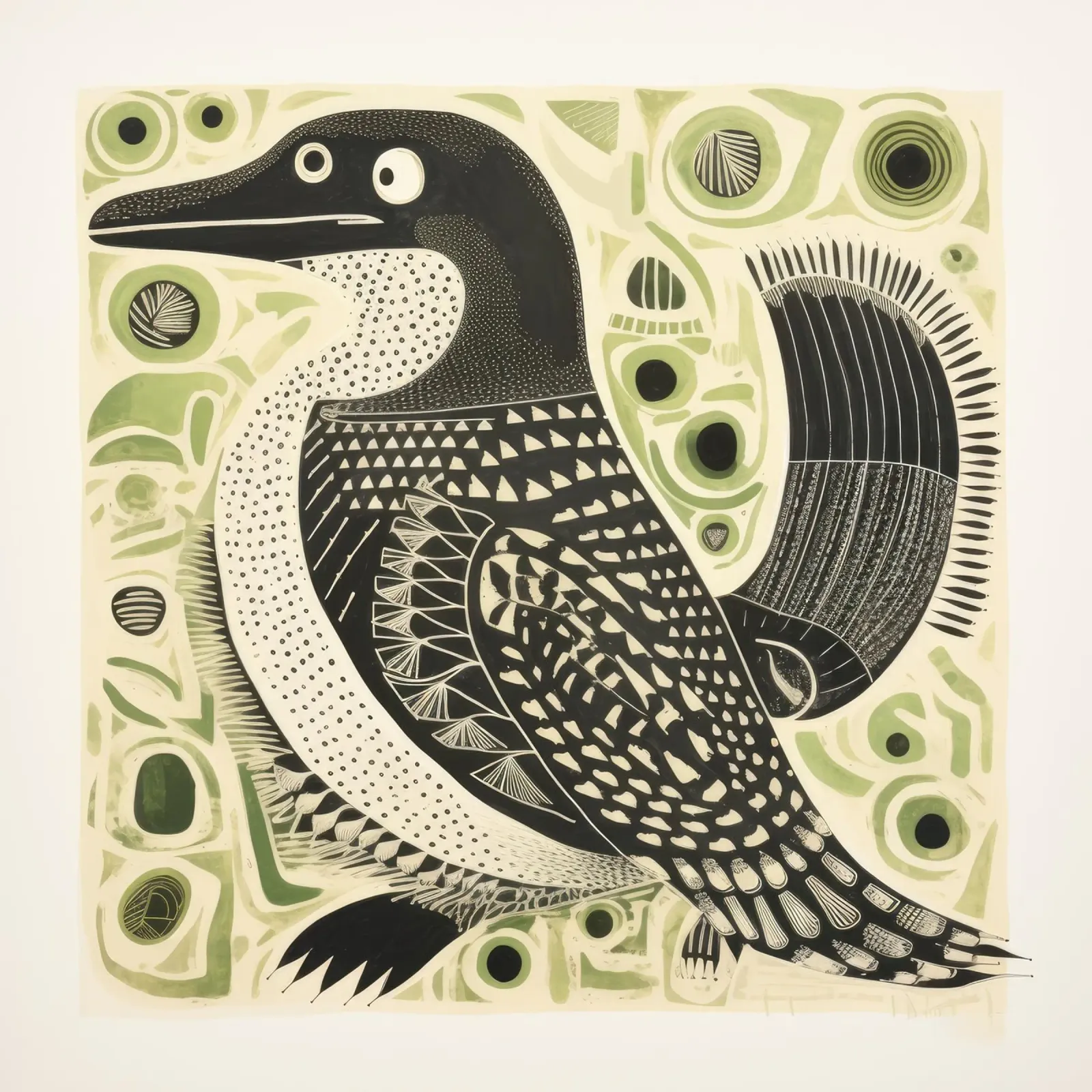 L'ornithorynque vert 3 poster avec cadre en plastique de Minimal Animal Art