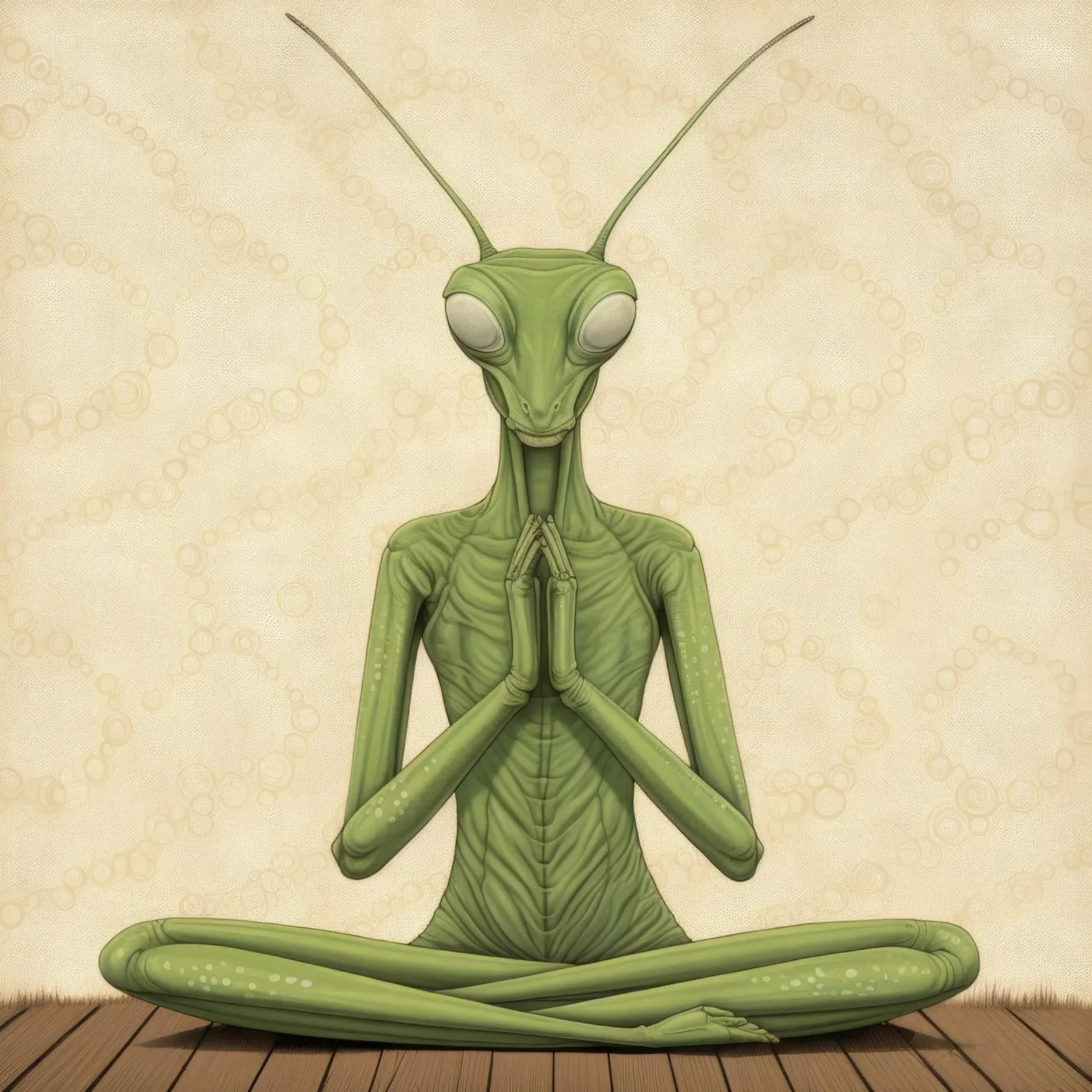Mantide religiosa verde 3 pellicola backlit da Minimal Animal Art