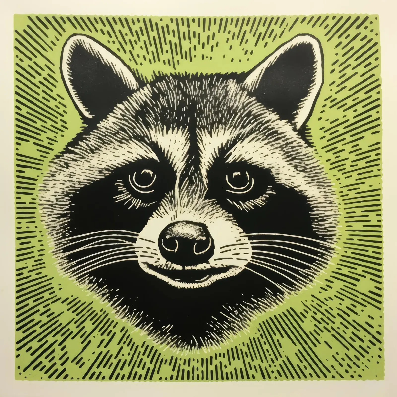 Procione Verde 2 plexiglass da Minimal Animal Art