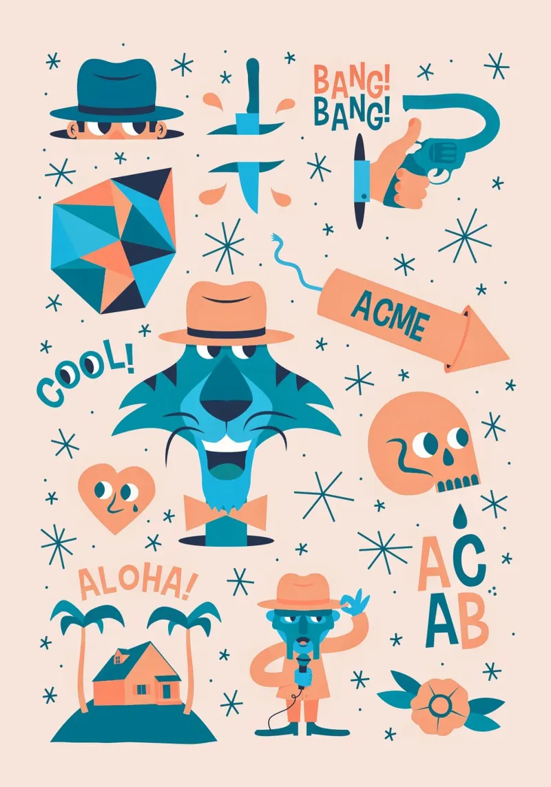 Street Life Flash Sheet poster con telaio in legno da The Poster Kid