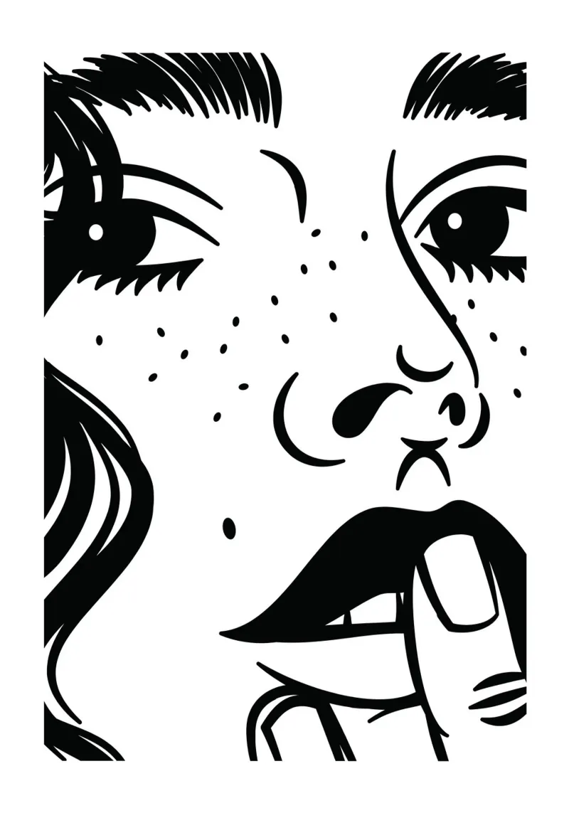 freckles poster con telaio in legno da The Poster Kid