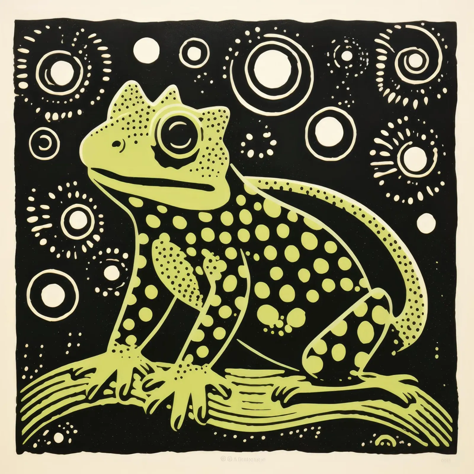 Salamandra verde 4 pellicola backlit da Minimal Animal Art