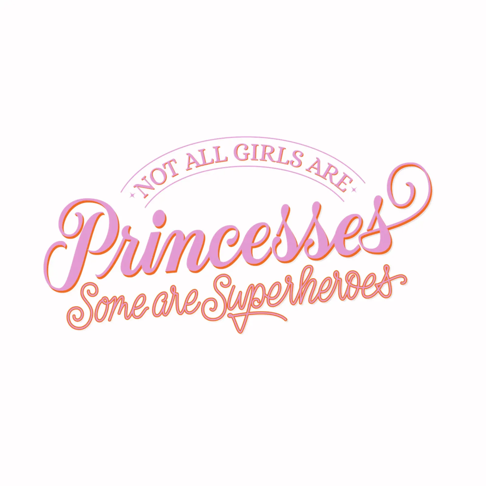No Princess. Superheroe. Mega Hand Lettering für Girls poster with wooden frame by CalliLetters