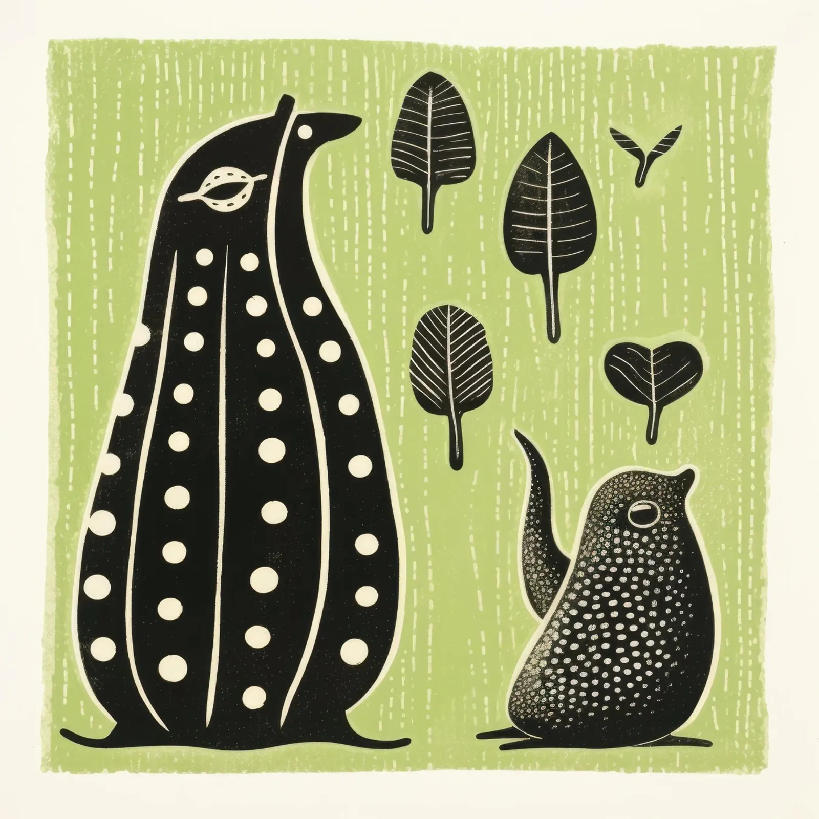 Lumaca verde 4 carta hahnemühle da Minimal Animal Art