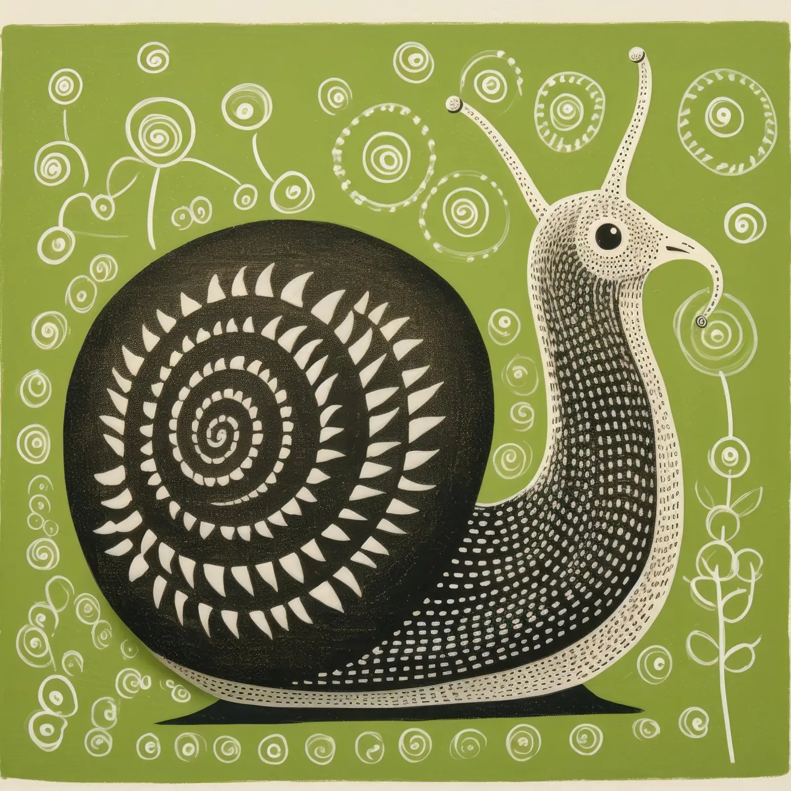 Lumaca verde 4 plexiglass da Minimal Animal Art