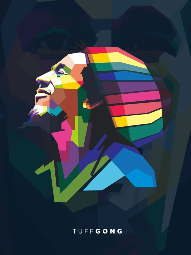 Tuff Gong Pop Art WPAP carta hahnemühle da Alkahfsmart