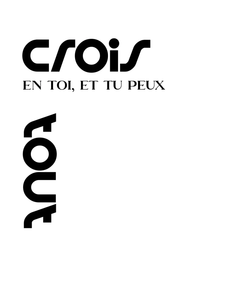 Credi in te stesso e puoi girare la tipografia moderna poster con telaio in plastica da YV TYPOGRAPHY