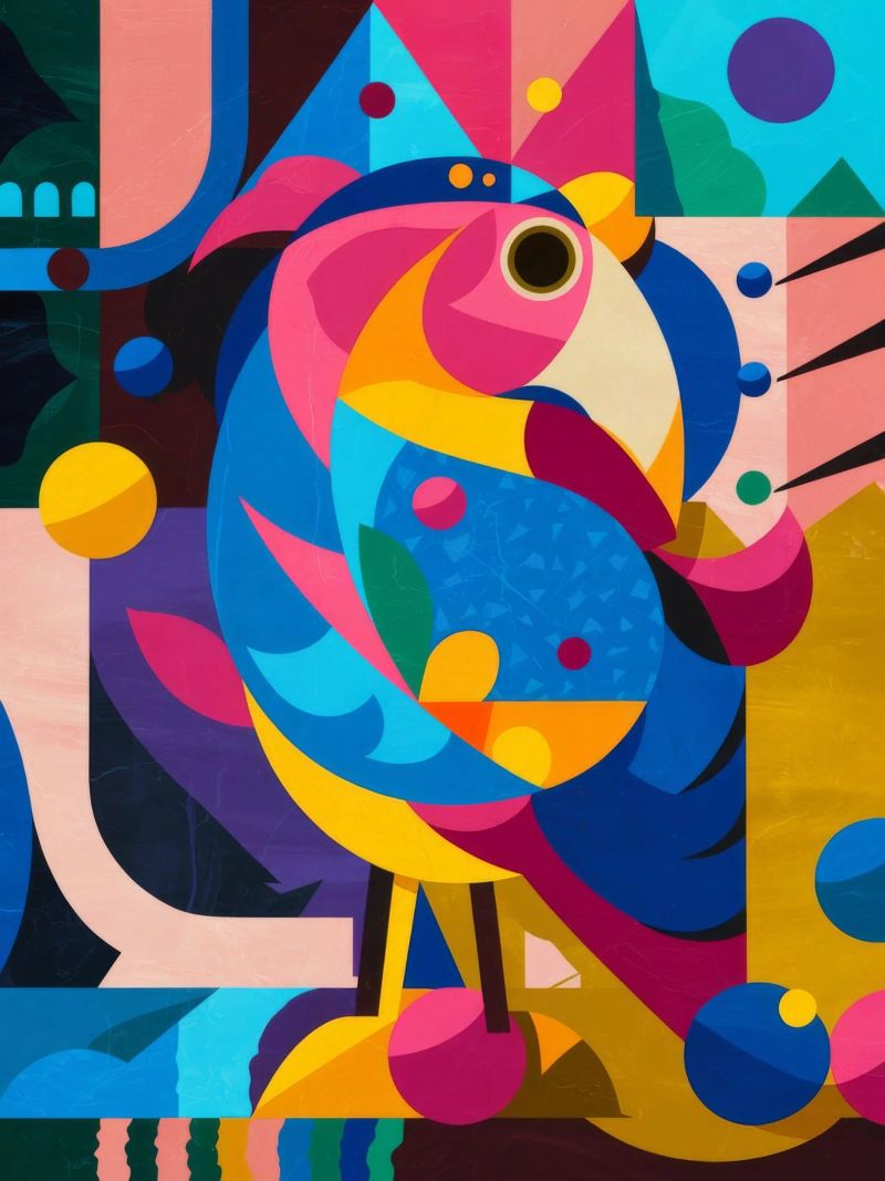 Geometric Bird poster by Monarco Virtuoso