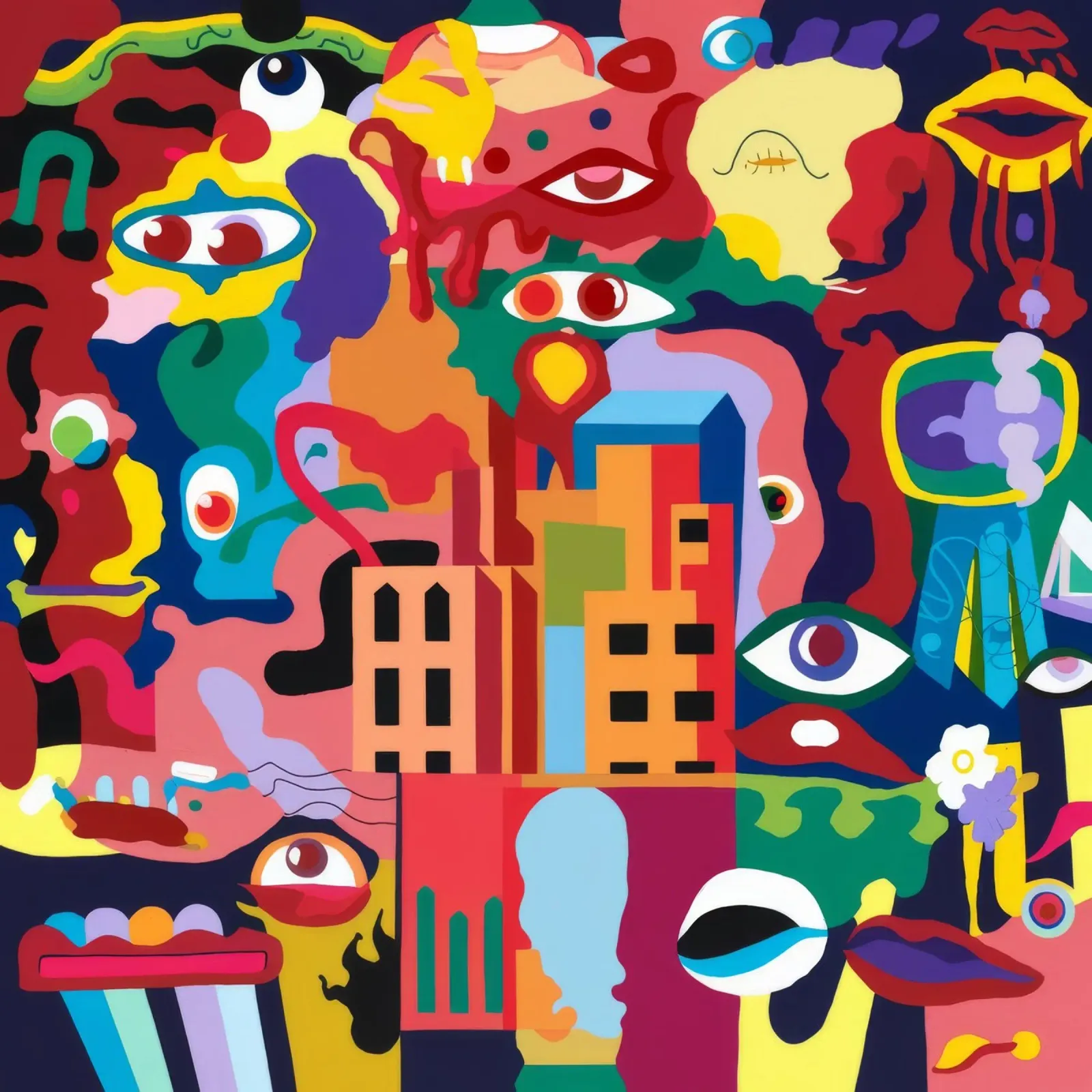 Astrazione urbana poster con telaio in plastica da Monarco Virtuoso