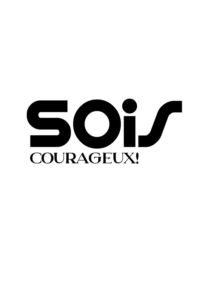 Sois Courageux Tipografia semplice e minimalista pellicola backlit da YV TYPOGRAPHY