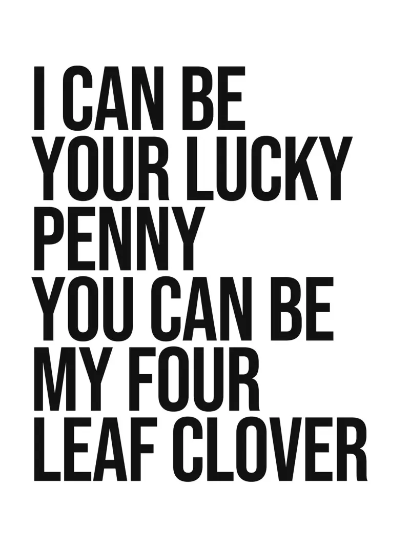 Posso essere il tuo penny fortunato citazione cool poster con telaio in plastica da Paigaam Studio