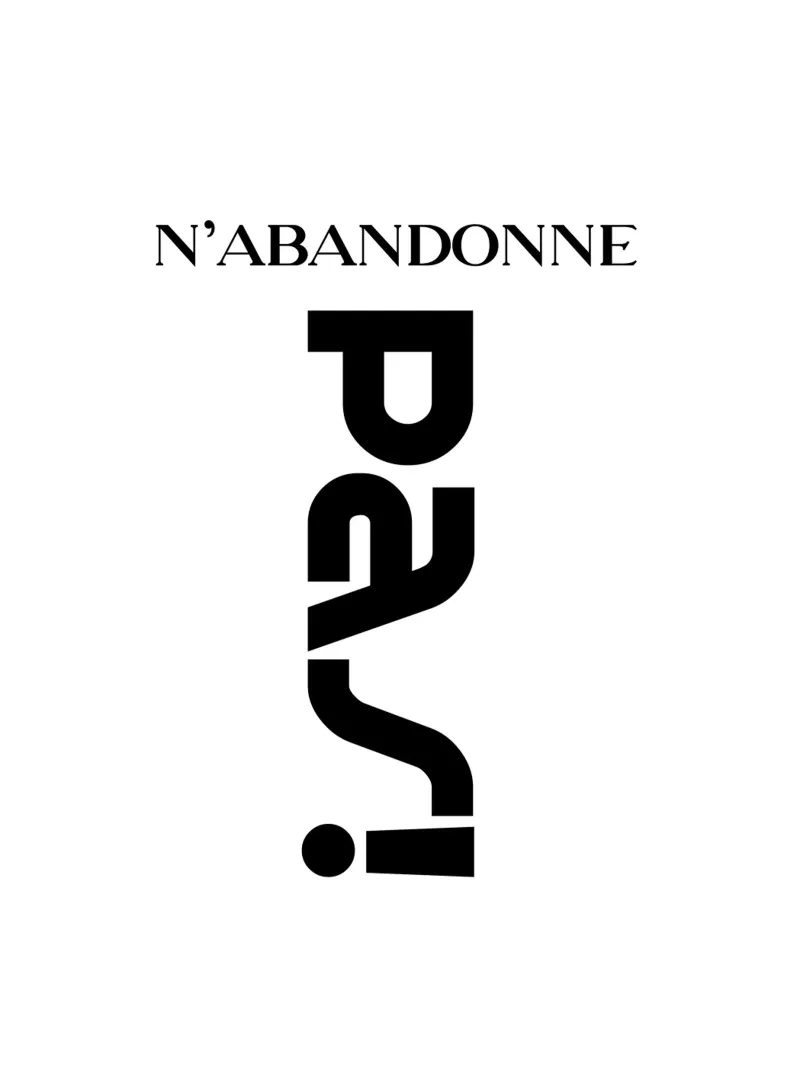 N'Abandonne Pas Tipografia moderna e semplice pellicola backlit da YV TYPOGRAPHY