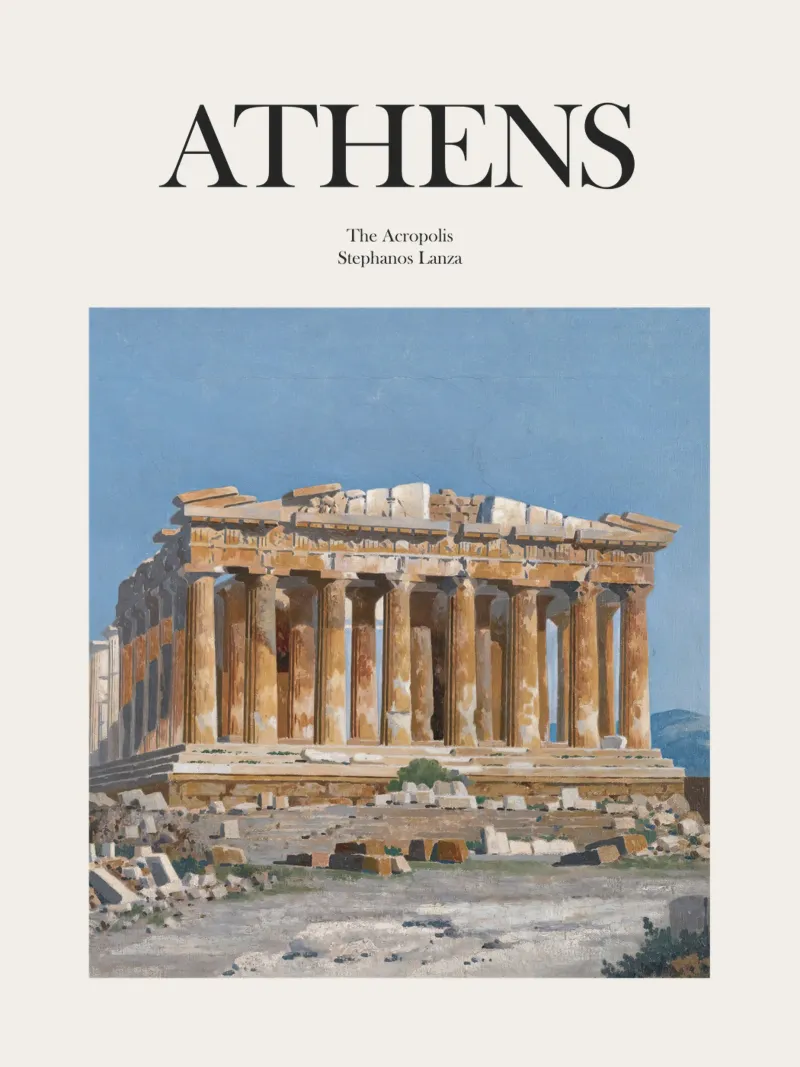 Atene, Grecia pellicola backlit da Vintagrafica