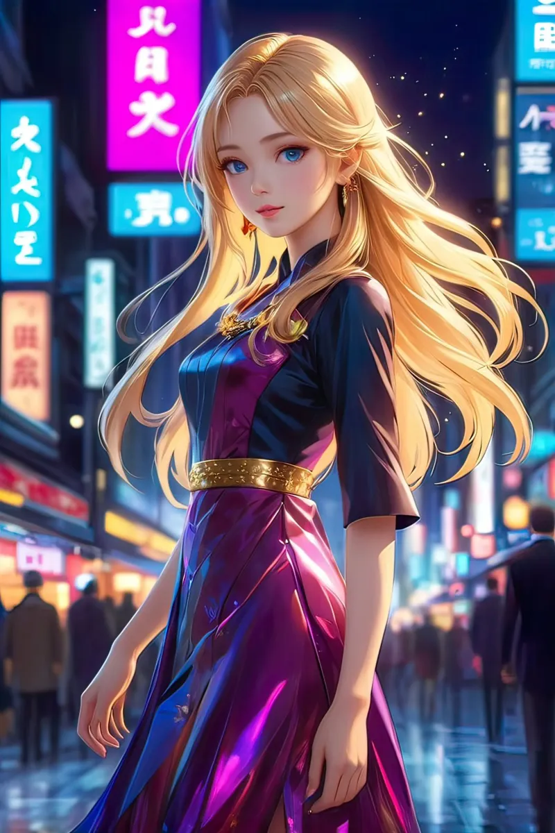 ragazza anime carina alluminio dibond da 🎁 ARTVI-SHOP