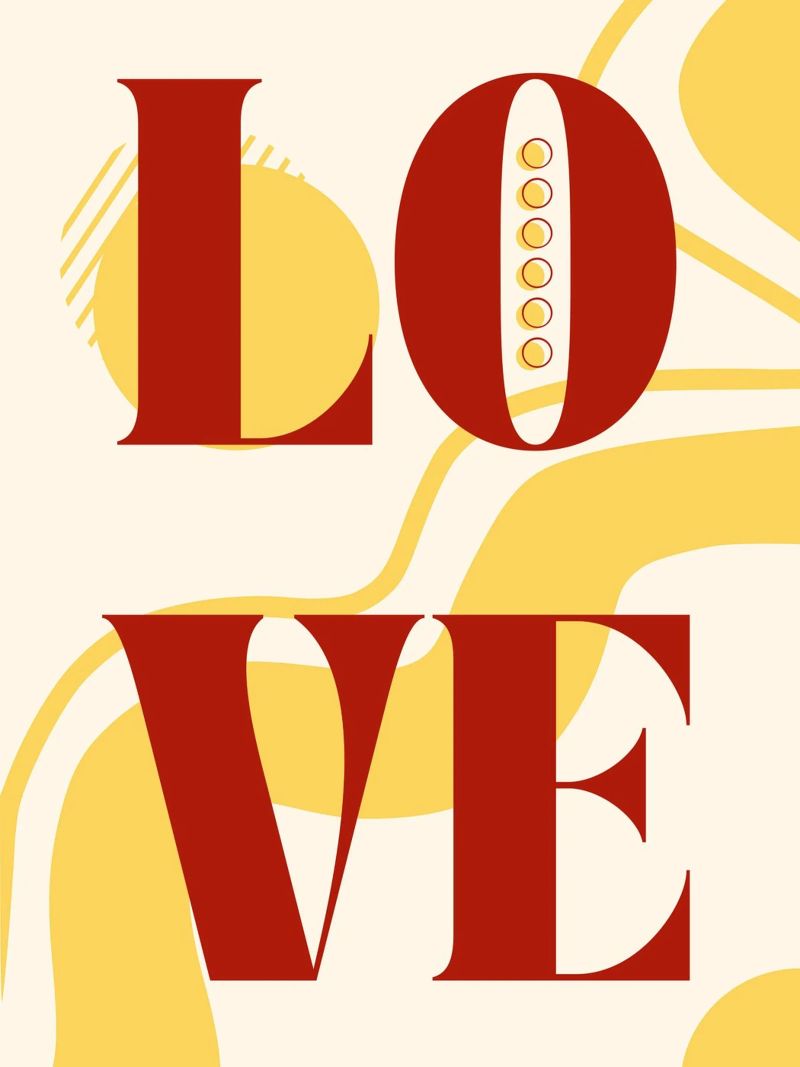 Amore - belle forme minimaliste di design plexiglass da Happy Mind Art