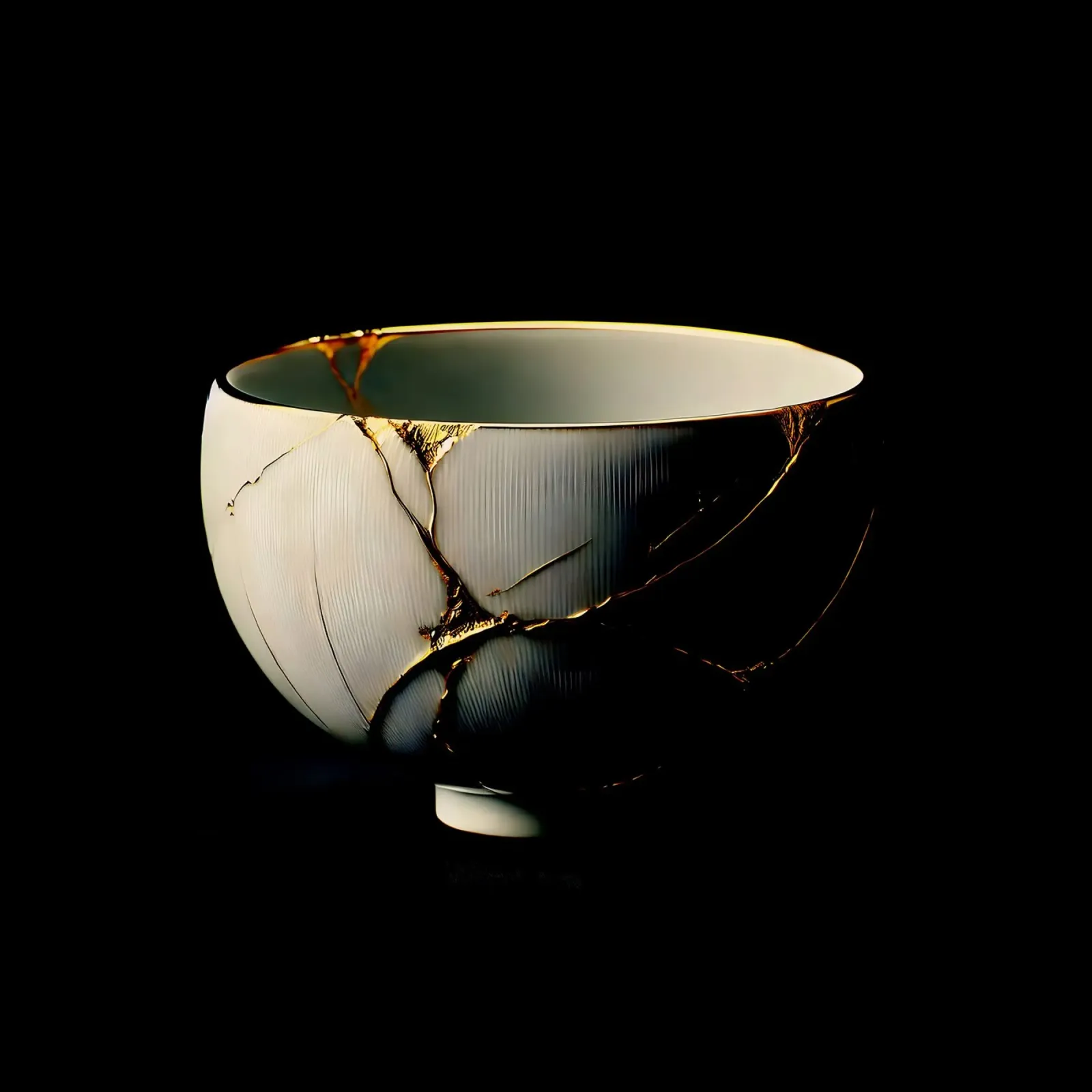 Ciotola Kintsugi - la bellezza dell'imperfezione poster con telaio in plastica da scHio