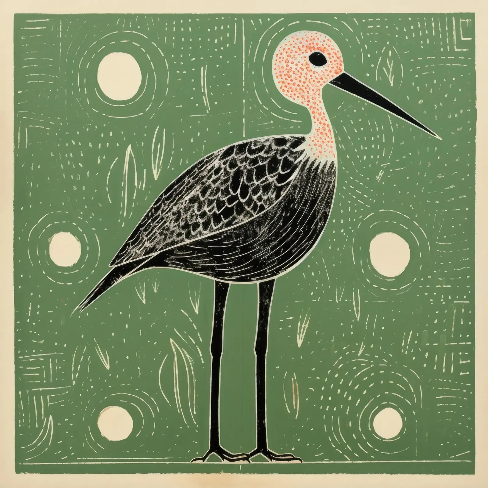 Cicogna verde 2 pellicola backlit da Minimal Animal Art
