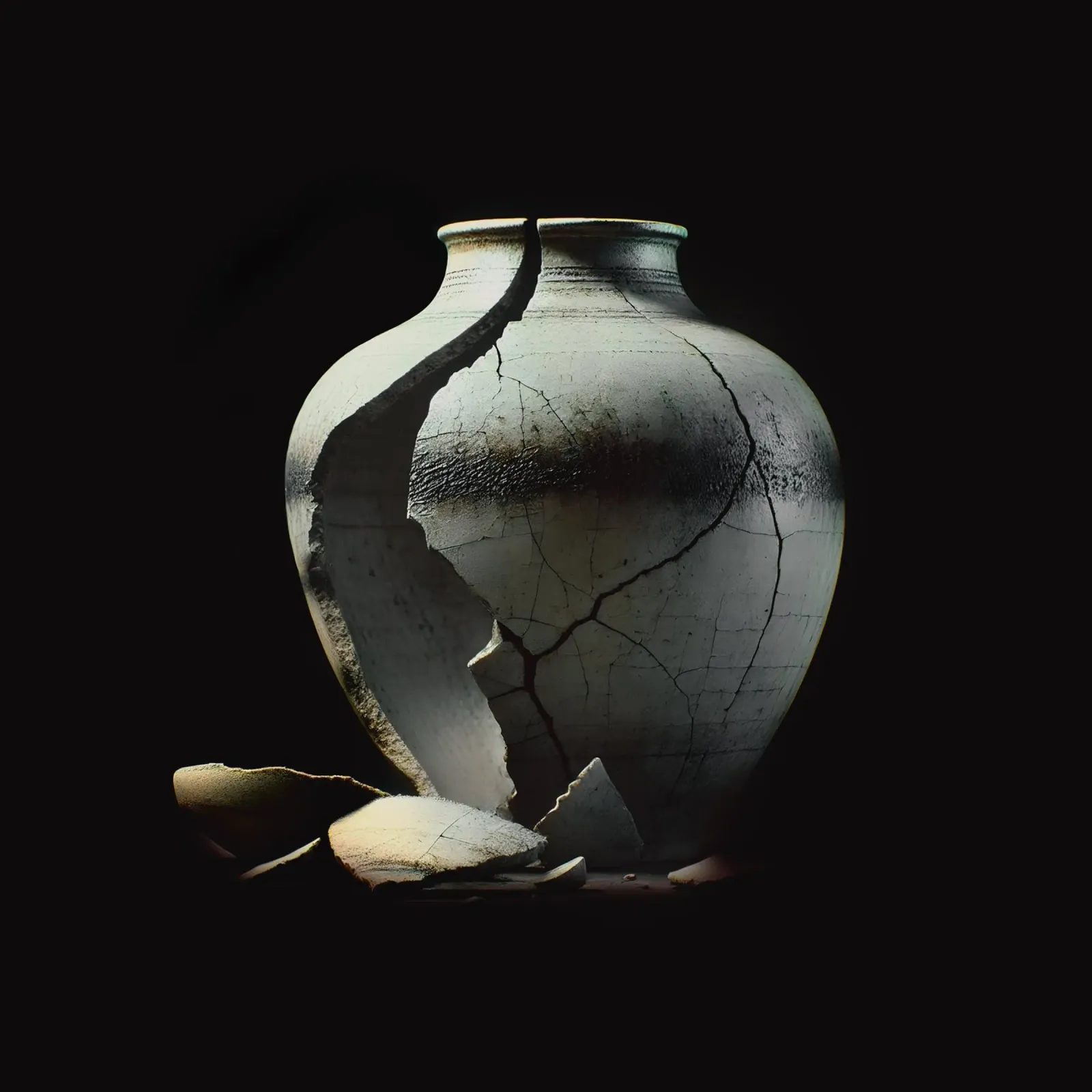 Broken vase - a symbol of transience canvas by scHio