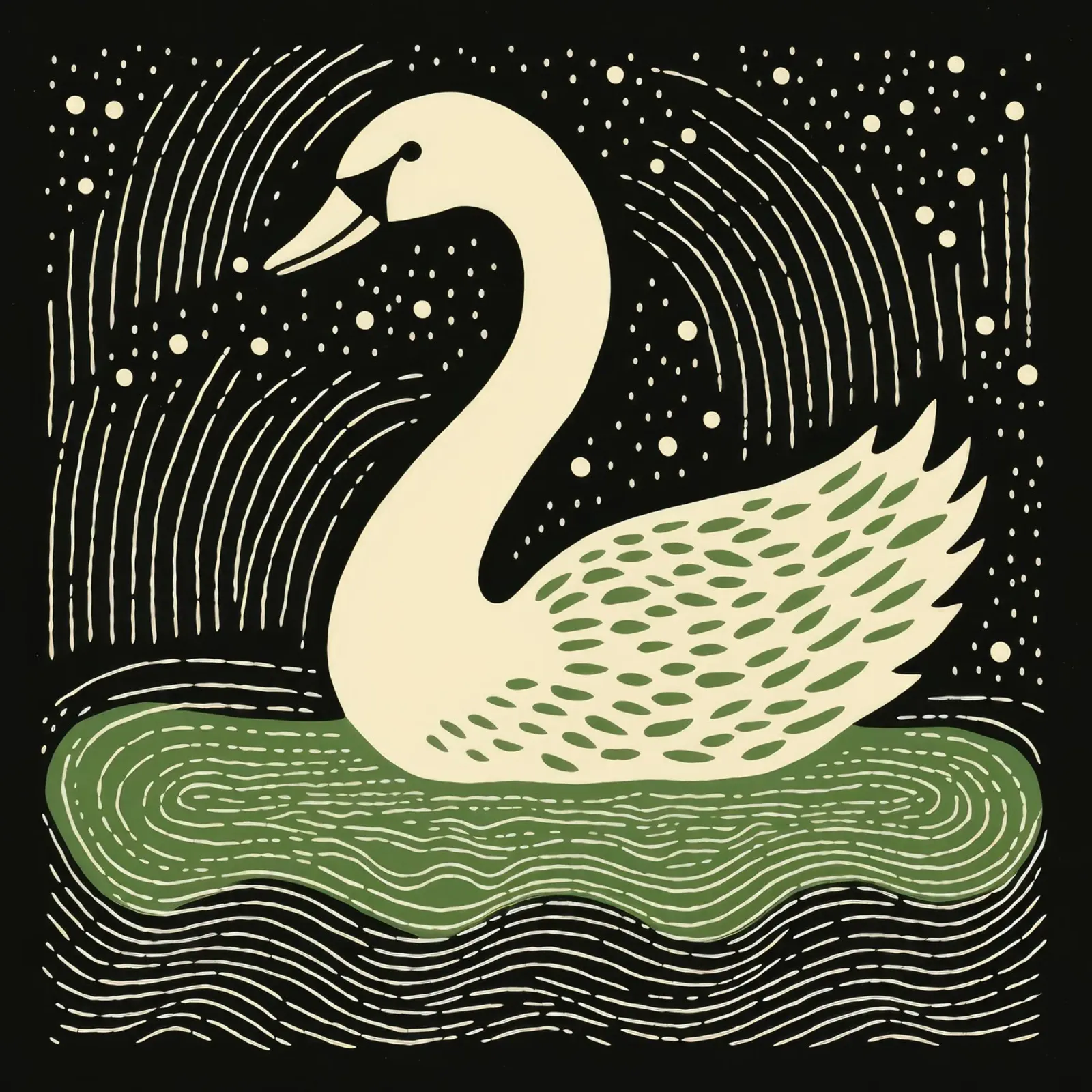 Cigno Verde 1 pellicola backlit da Minimal Animal Art