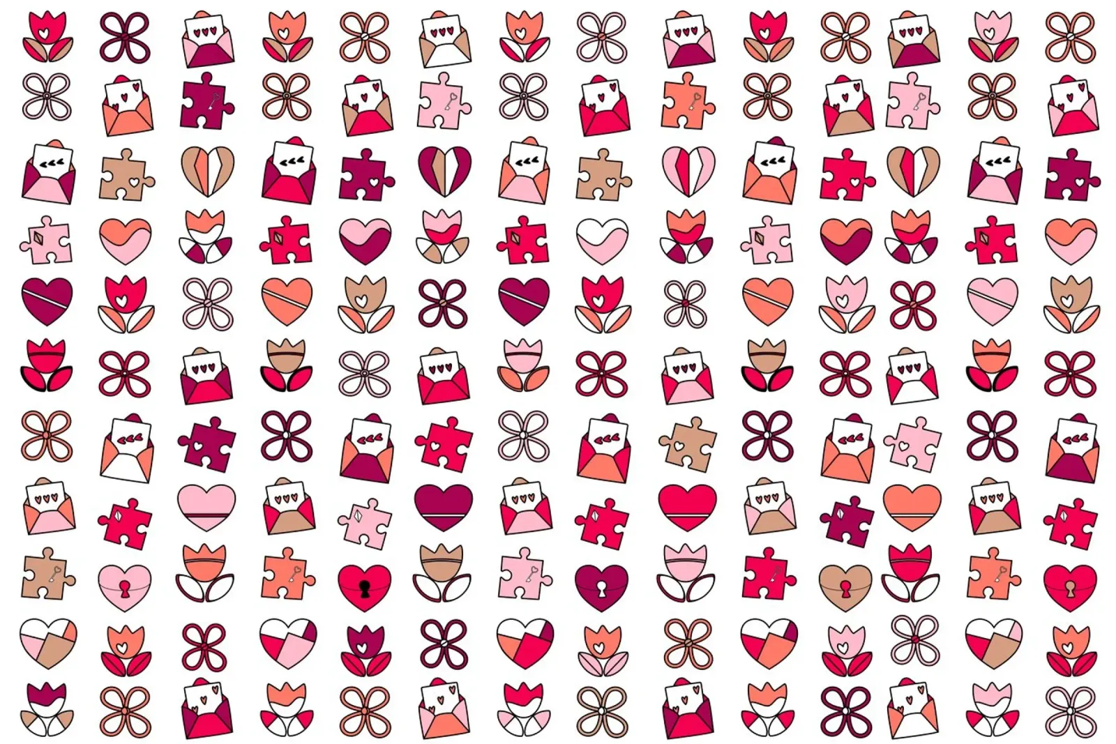 Buon San Valentino Design con cuori e fiori rosa. poster con telaio in alluminio da CreatedbySon