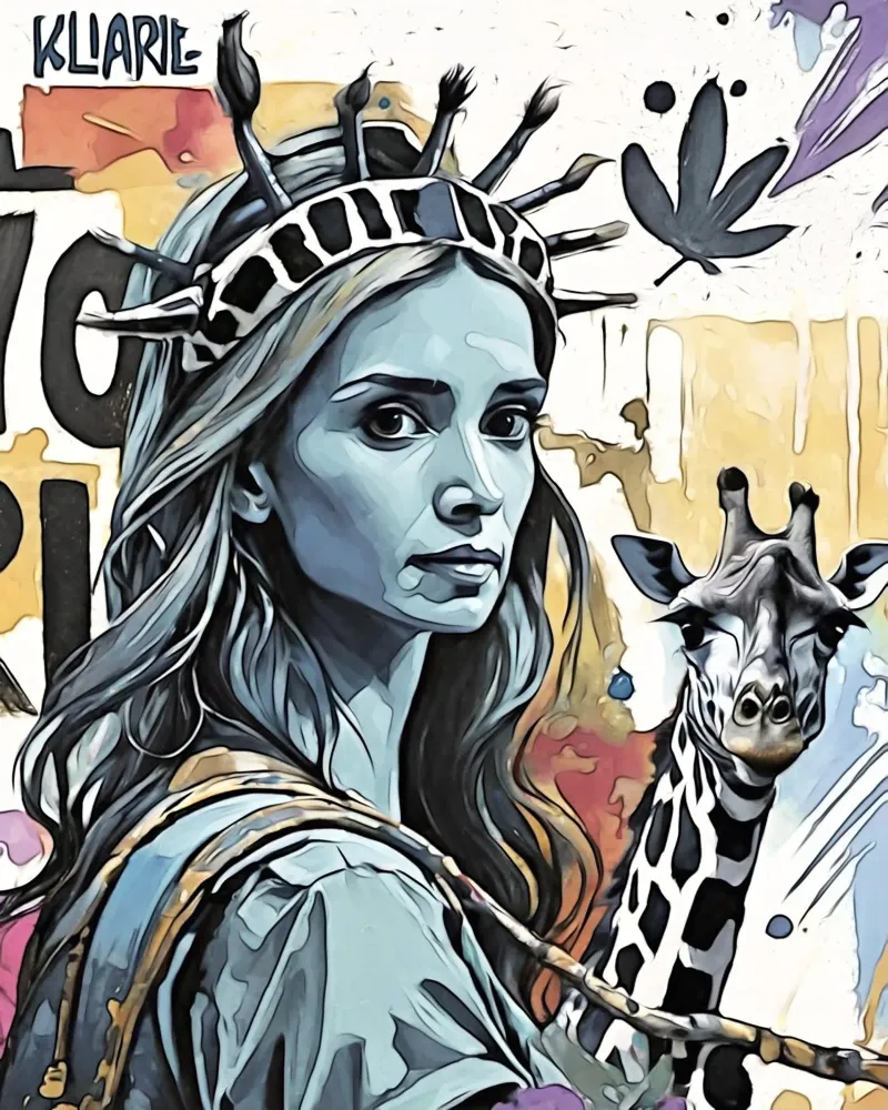 Libertà tela con Cornice a cassetta da ZAMART - PopArt