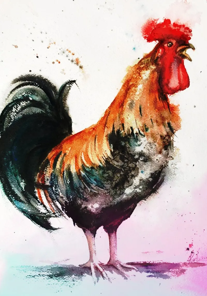 Bräter Aquarell Kunst Acryl-Glas von kaiyaraiya