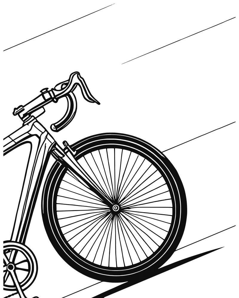 Dynamics in black and white - racing bike design for real speed fans canvas by Radkunstwerk