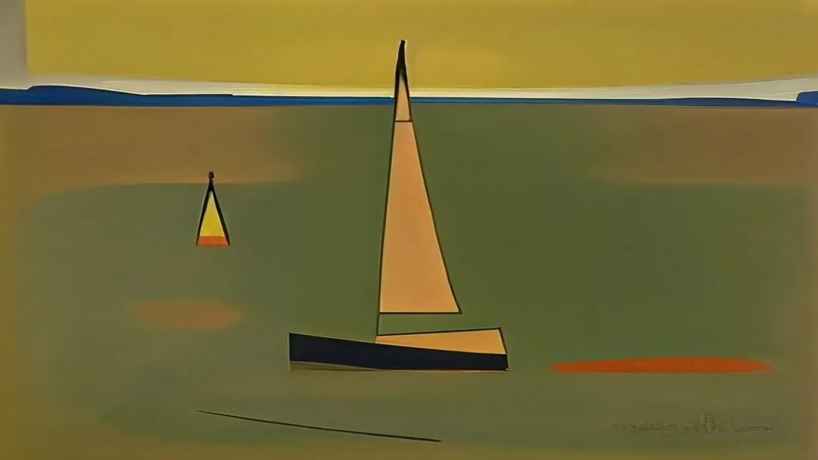 Zeilboot_1 forex-plaat van Abstract Art by LK