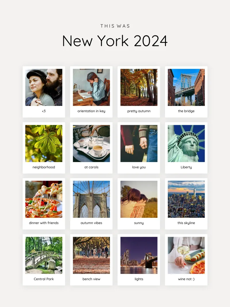 Polaroid Gallery Template Collage canvas by Katja Stehle Design