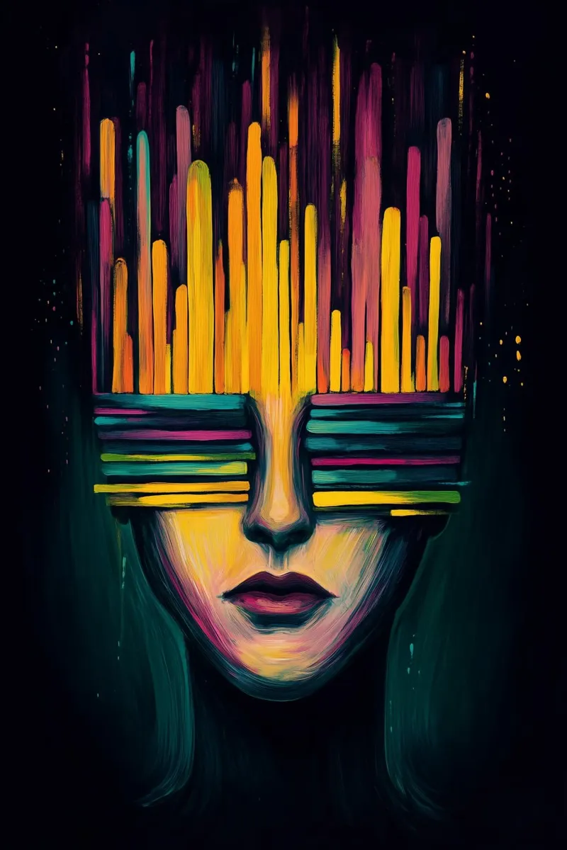 Visioni di luce e ombra poster con telaio in legno da melipo-art