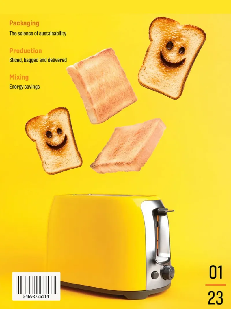 Slices of toasted bread with smiling faces carta hahnemühle da ramosashop