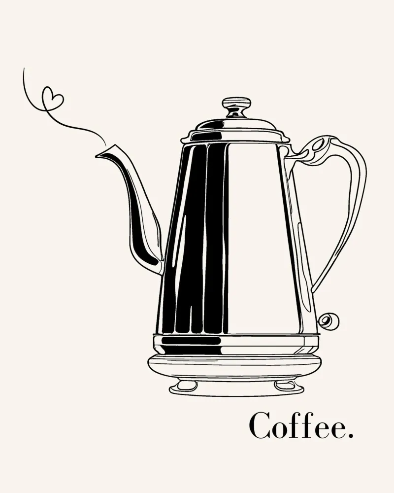 Kaffeekanne Liebe pellicola backlit da designsbysophia