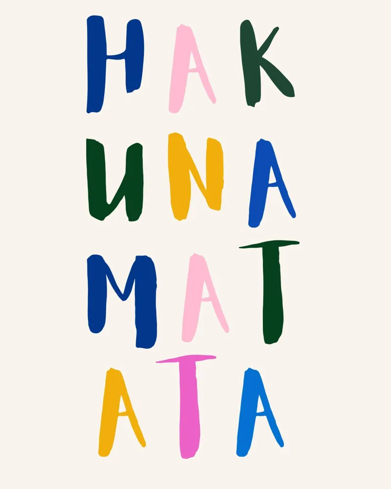 Hakuna Matata pellicola backlit da designsbysophia
