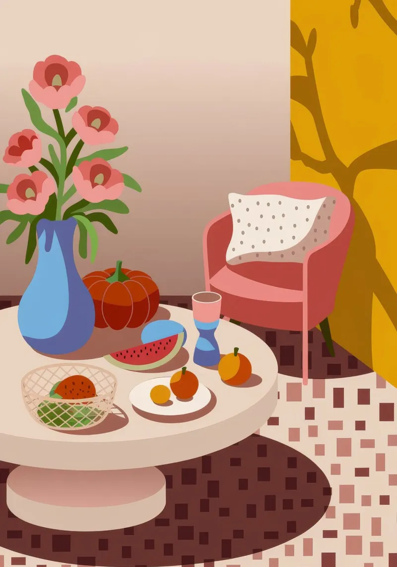 Colazione accogliente poster con telaio in plastica da Artie Shifa