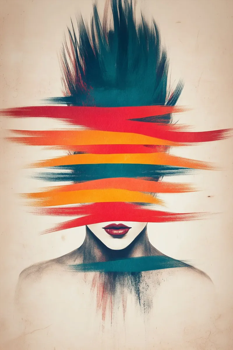 Percezione lacerata poster con telaio in plastica da melipo-art