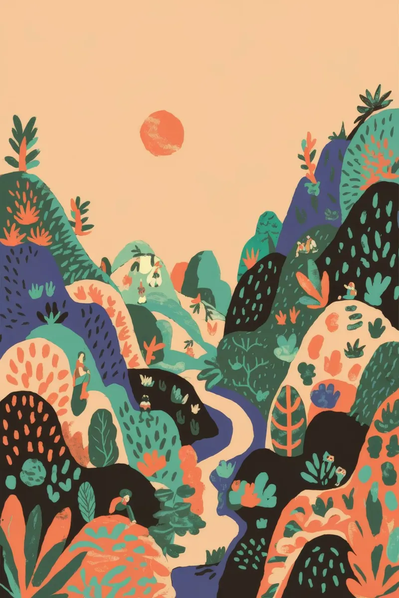 Foresta incantata poster con telaio in plastica da Artie Shifa