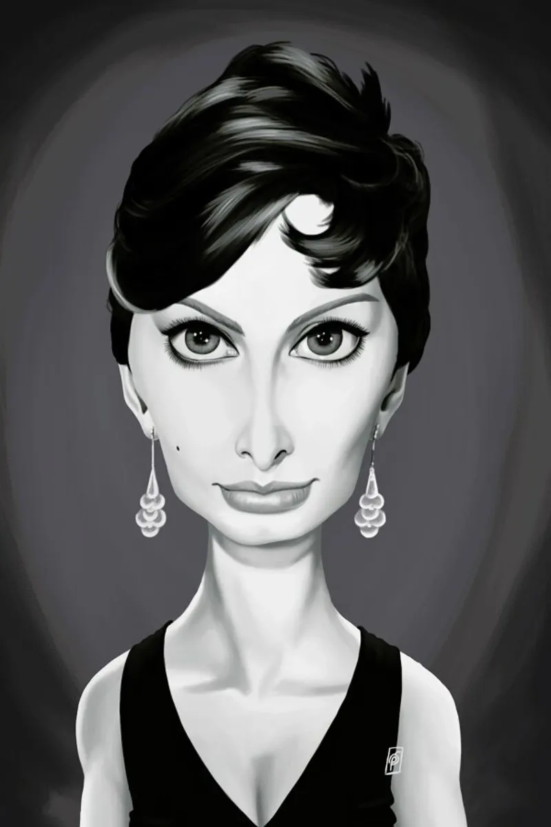 Sophia Loren pellicola backlit da Rob Art | Illustration