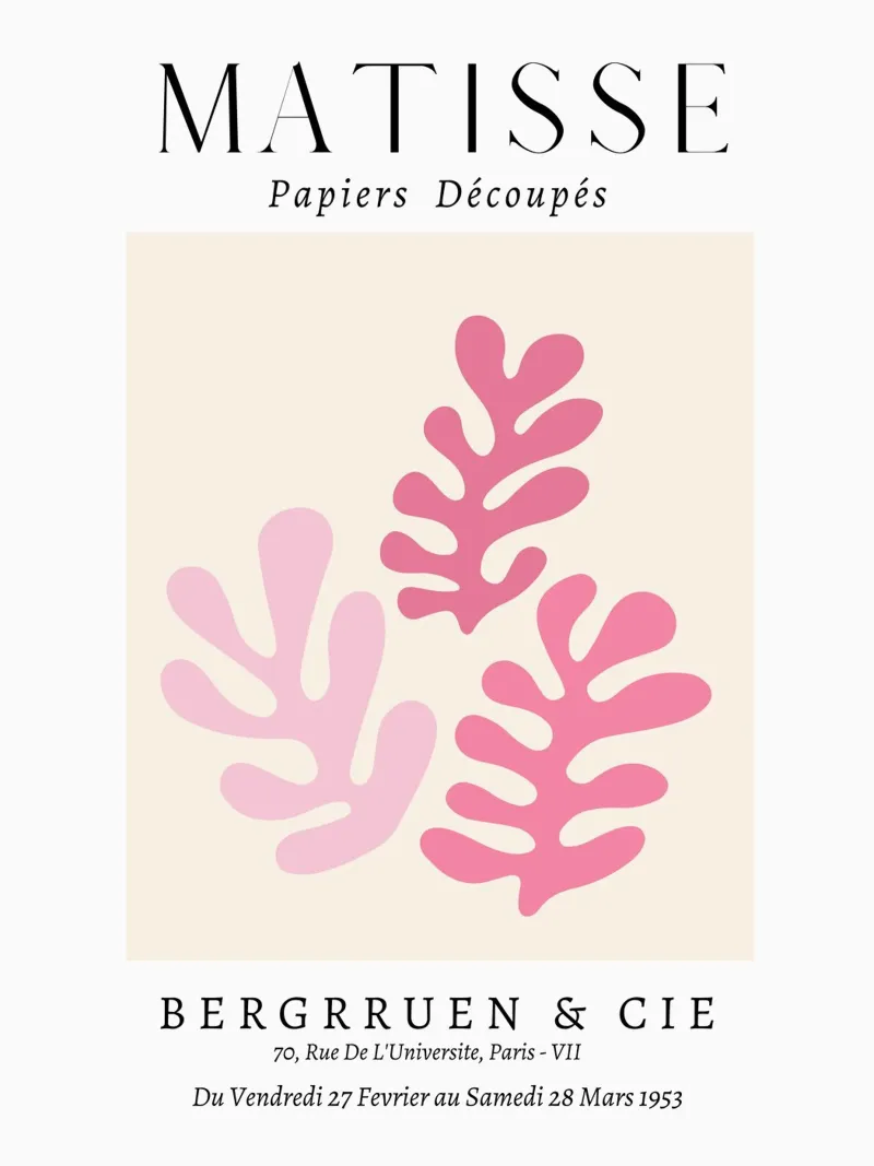 Pink Abstract Henri Matisse canvas by pdigitalprints