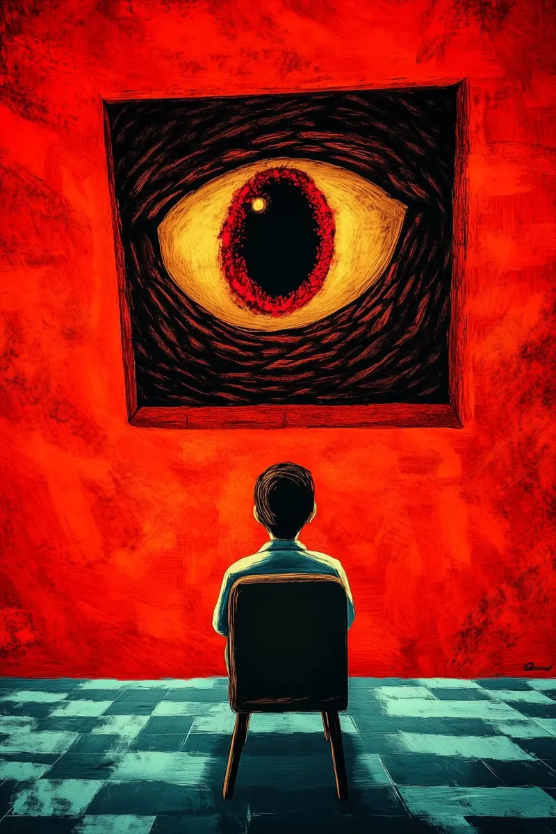 L'occhio onniveggente e l'osservatore silenzioso carta hahnemühle da melipo-art