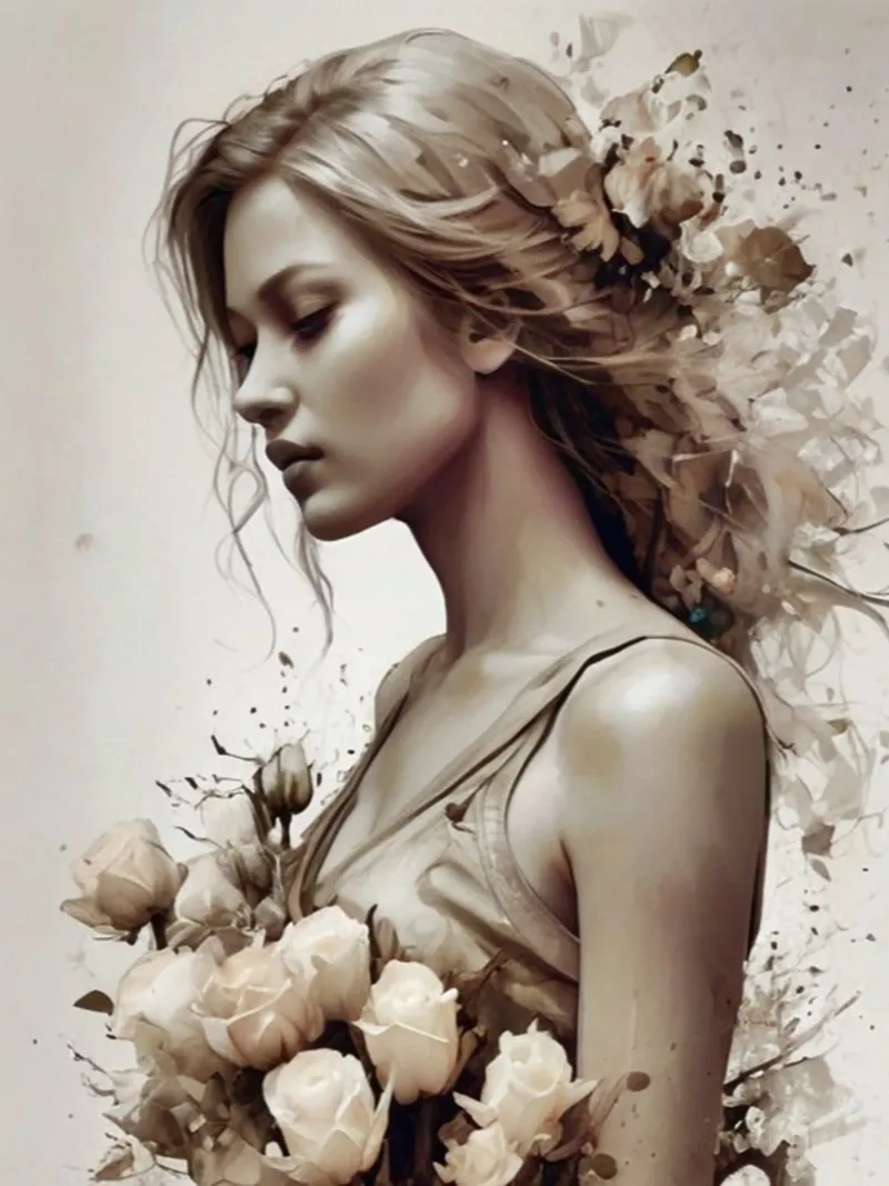 Ragazza dei fiori pellicola backlit da ArtDesign by KBK