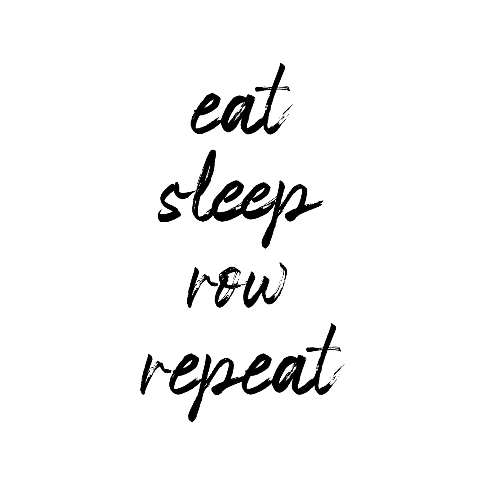 Eat Sleep Row Repeat Tipografia Word Art pellicola backlit da Summer Soul Co. - Quotes