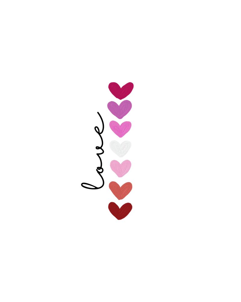 Scritte d'amore con cuori colorati pellicola backlit da ArtDesign by KBK