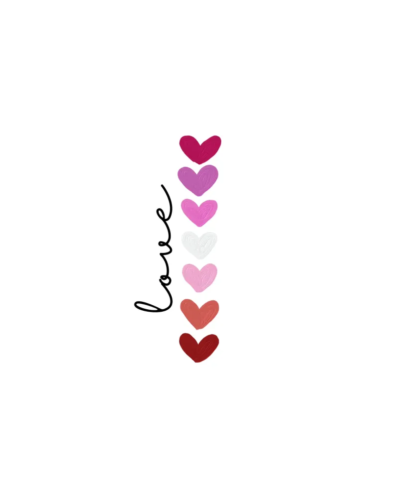 Scritte d'amore con cuori colorati pellicola backlit da ArtDesign by KBK