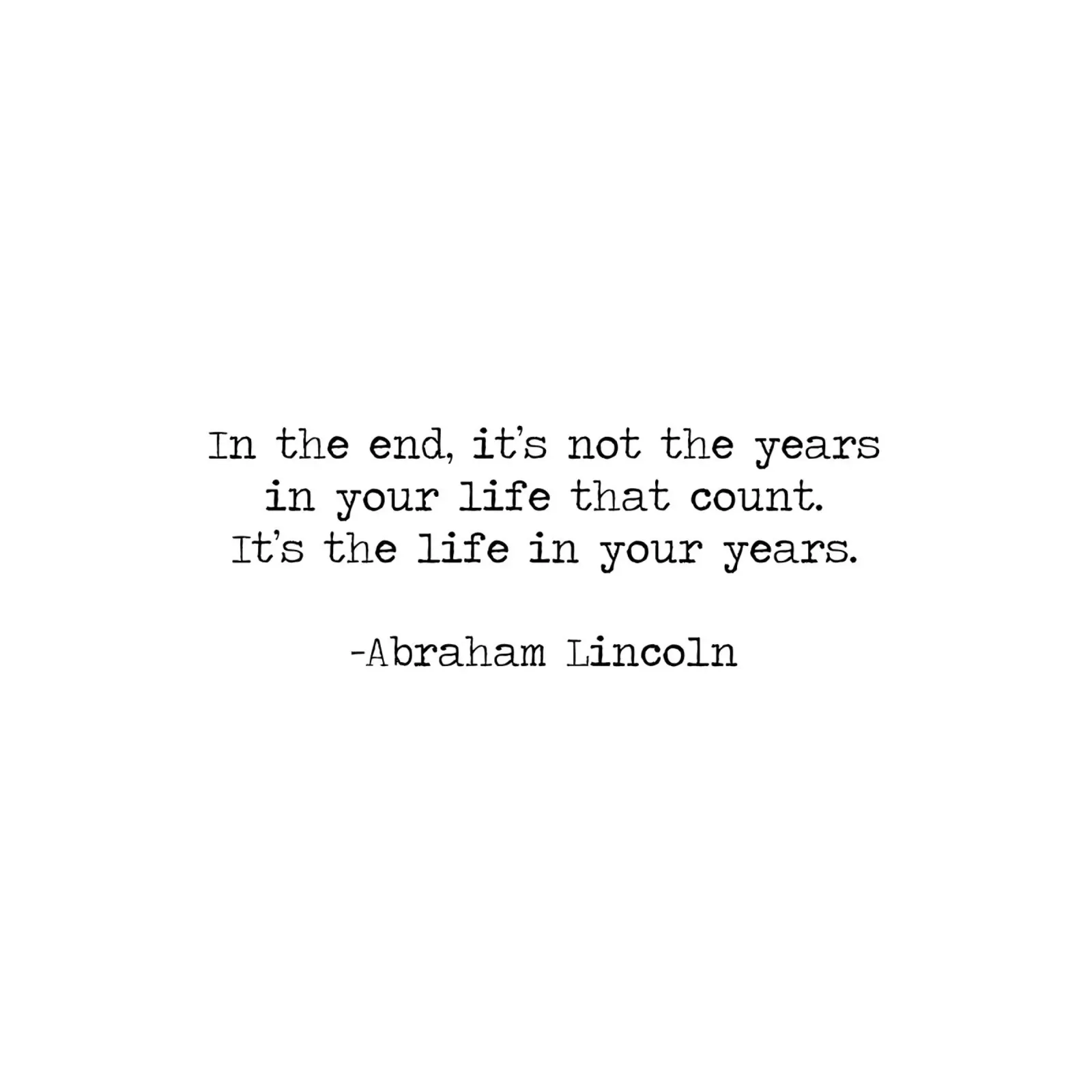 Its not the years in your life that count life in your years canvas by Summer Soul Co. - Quotes