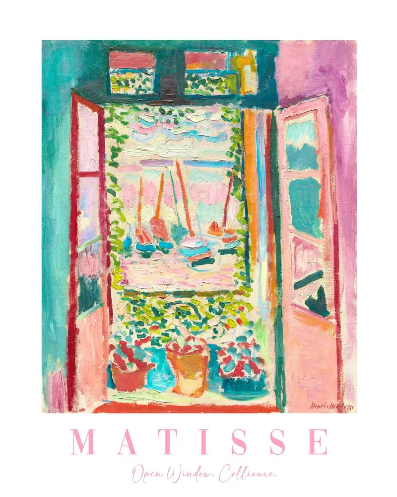 Henri Matisse Prints, Colorful Abstract Prints, Vibrant Art pellicola backlit da ArtHaus