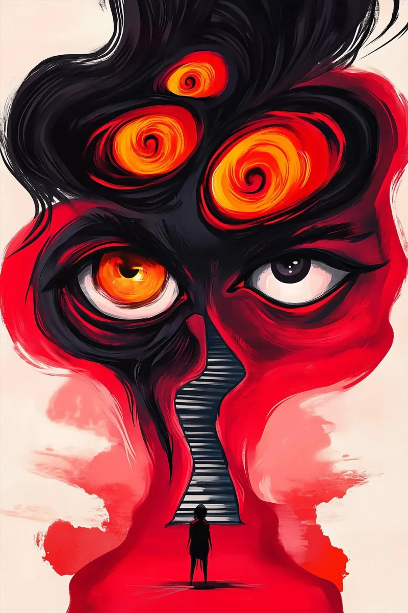 The stairway into the fiery eye of the unknown hahnemühle by melipo-art