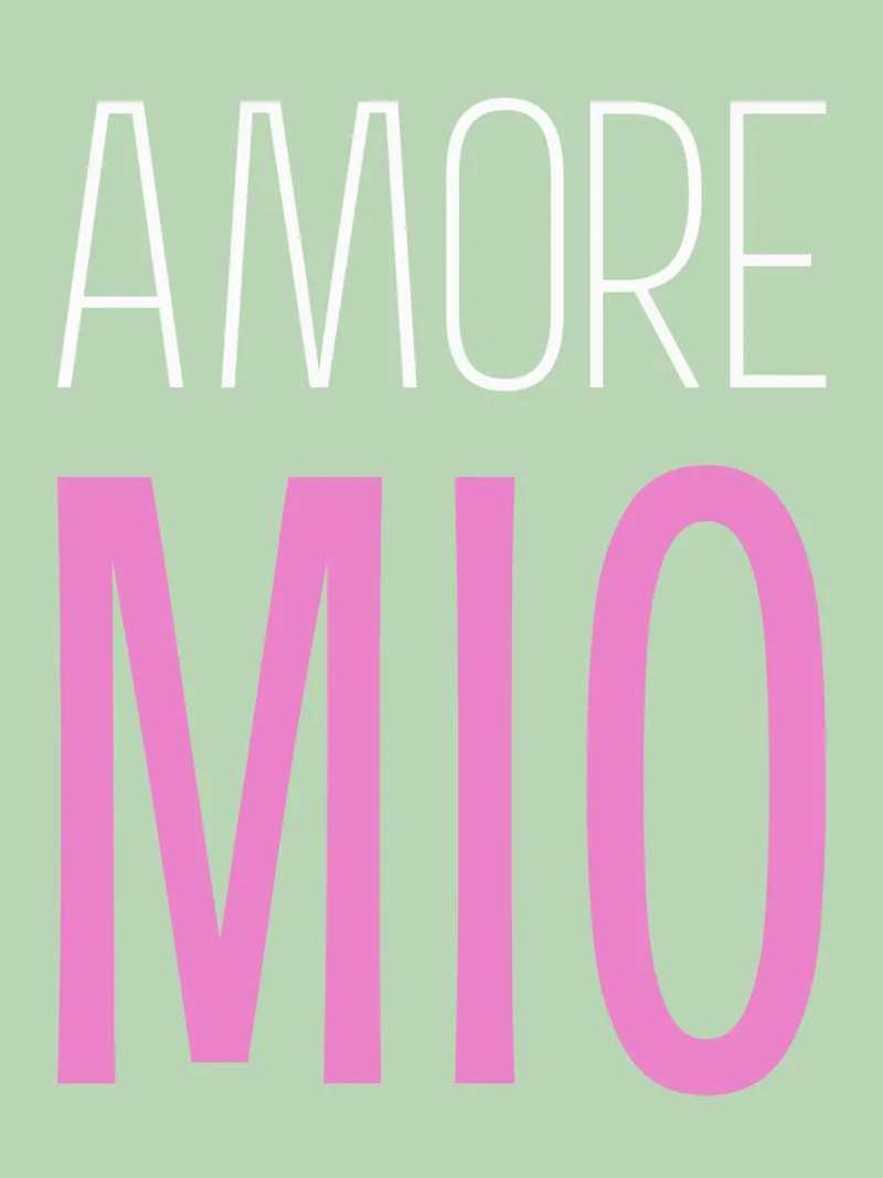 Amore Mio pastel Sommer pop pellicola backlit da Carinaprint
