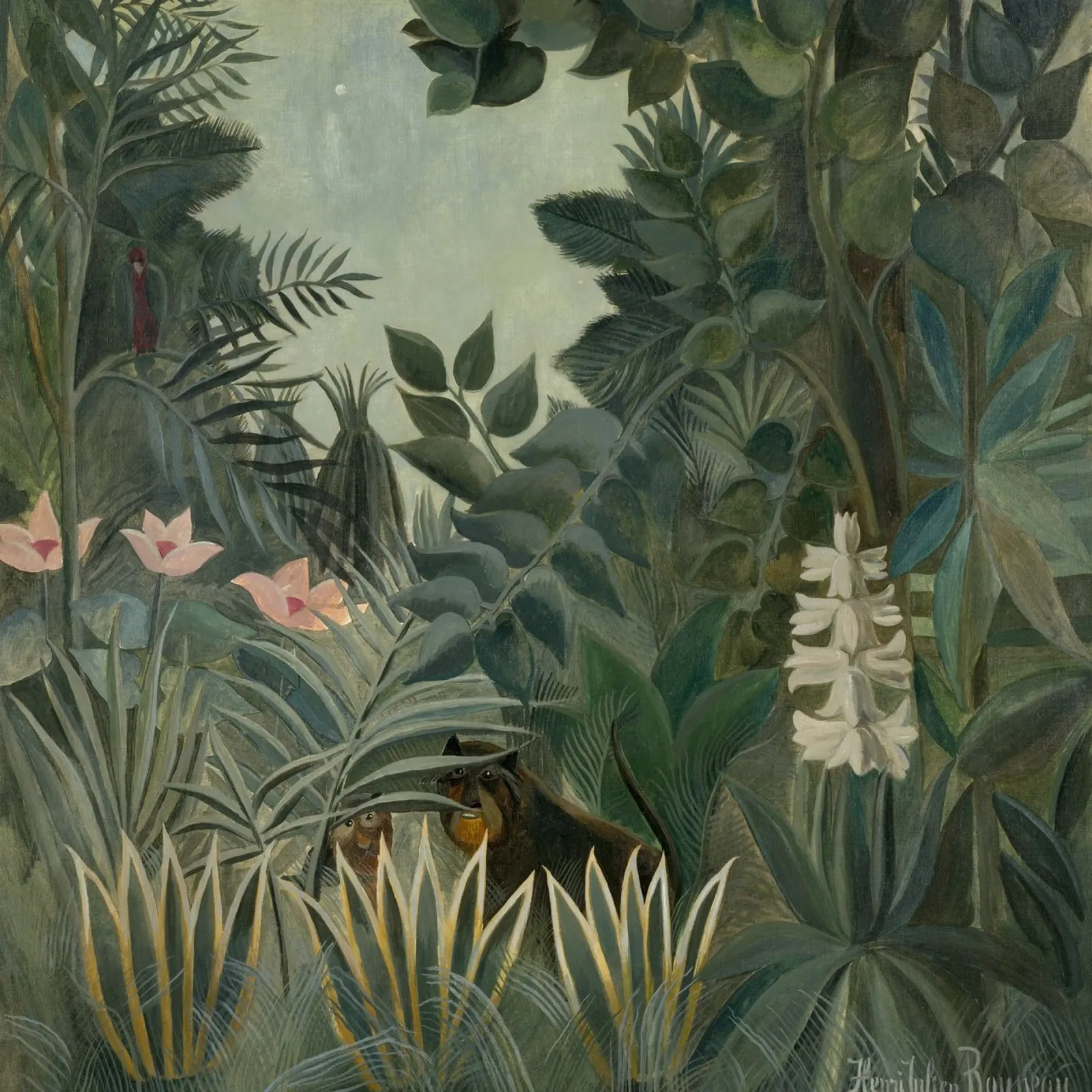 Henri Rousseau - La giungla equatoriale pellicola backlit da Timeless Artworks